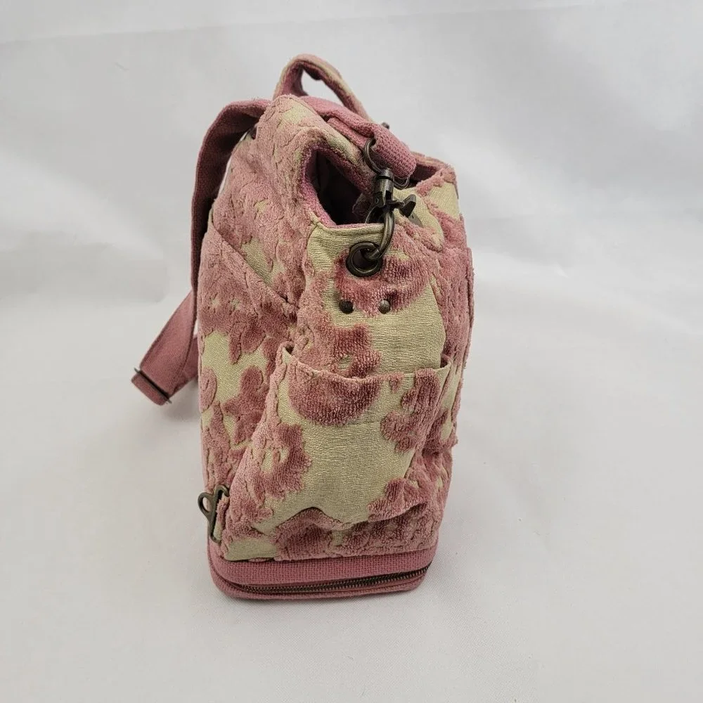 Petunia Pickle Bottom Cake Society Satchel Strawberry PINK Cut Velvet Tapestry